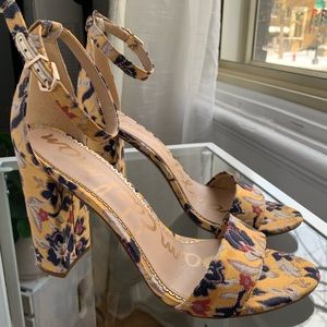 🟥SOLD🟥 Sam Edelman - Block Heel Sandals in Gold and Blue